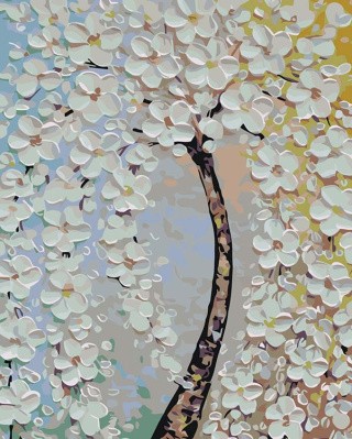 Картина по номерам «Дерево в цвету» Картина по номерам «Дерево в цвету»