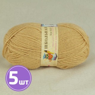 Пряжа Пехорка Школьная (124), песочный, 5 шт. по 50 г Пряжа Пехорка Школьная (124), песочный, 5 шт. по 50 г