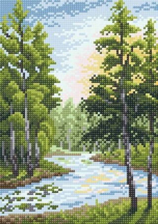 Алмазная вышивка «Летний пейзаж» Алмазная вышивка «Летний пейзаж»
