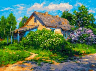 Картина по номерам «Кусты сирени» Картина по номерам «Кусты сирени»