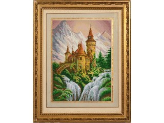 Рисунок на ткани «Замок в горах»