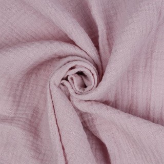 Ткань Муслин, 5 м x 130 см, 125 г/м², цвет: светло-розовый, TBY