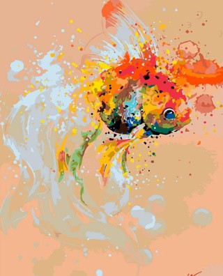 Картина по номерам «Золотая рыбка»