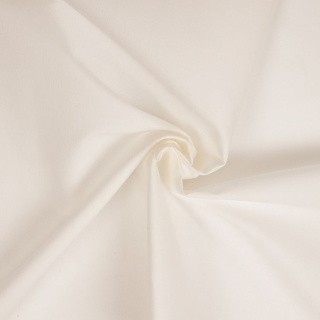 Ткань Поплин стрейч, 1 м х 150 см, 125 г/м², цвет: молочный, TBY