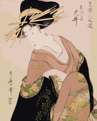 Картина по номерам «Нежный образ. Китагава Утамаро»
