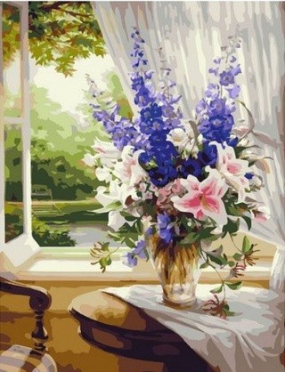 Картина по номерам «Букет у окна» Картина по номерам «Букет у окна»