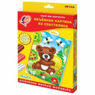 Картина из пластилина «Домашние игры»