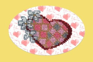 Набор для вышивания «Валентинка с цветами»
