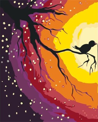 Картина по номерам «Птичка на ветке» Картина по номерам «Птичка на ветке»