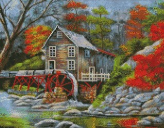 Алмазная вышивка «Дом в лесу» Алмазная вышивка «Дом в лесу»