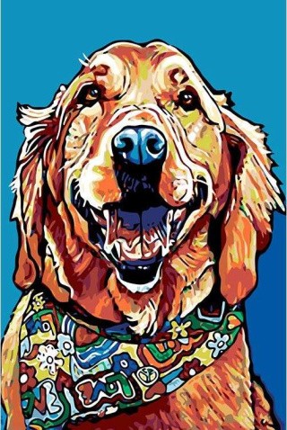 Картина по номерам «Счастливый пес»