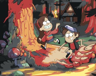 Картина по номерам «Gravity Falls Гравити Фолз: Мейбл и Диппер»