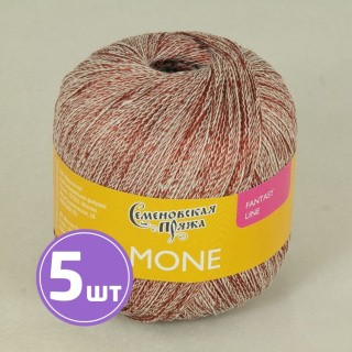 Пряжа Семеновская пряжа Mone (18028), суровый-терракот, 5 шт. по 100 г Пряжа Семеновская пряжа Mone (18028), суровый-терракот, 5 шт. по 100 г