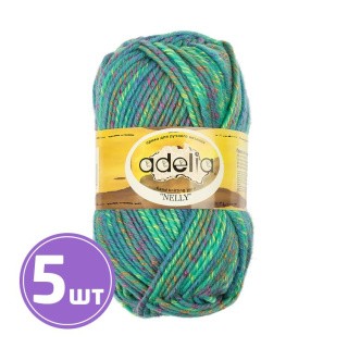 Пряжа Adelia NELLY (№10), зеленый-светло-синий, 5 шт. по 100 г Пряжа Adelia NELLY (№10), зеленый-светло-синий, 5 шт. по 100 г