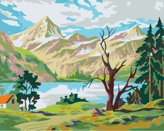 Картина по номерам «Уединение в горах»