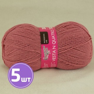 Пряжа Семеновская Vesta N quatro (51), брусничный 5 шт. по 100 г Пряжа Семеновская Vesta N quatro (51), брусничный 5 шт. по 100 г