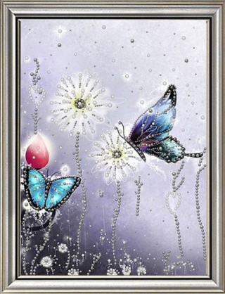 Рисунок на ткани «Одуванчики и Бабочки»
