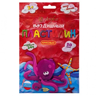 Воздушный пластилин красный, 50 г, Artifact