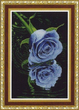 Алмазная вышивка «Синяя роза»