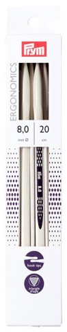 Спицы чулочные Prym ergonomics 20 см, 8 мм, high-tech полимер, Prym Спицы чулочные Prym ergonomics 20 см, 8 мм, high-tech полимер, Prym