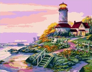 Картина по номерам «Маяк на берегу»