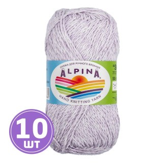 Пряжа Alpina SHEBBY (04), белый-сиреневый, 10 шт. по 50 г