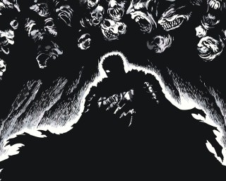 Картина по номерам «Берсерк Berserk манга аниме: Гатс чб арт» Картина по номерам «Берсерк Berserk манга аниме: Гатс чб арт»