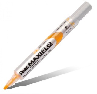 Маркер для доски Maxiflo, 4 мм, перо пулеобразное, цвет: оранжевый, Pentel