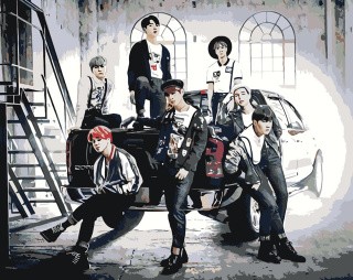 Картина по номерам «Корейская K-POP группа BTS 6»