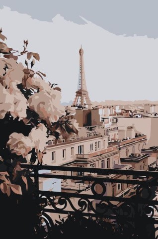 Картина по номерам «Весенний париж»