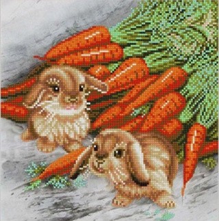 Рисунок на ткани «Морковка на двоих»