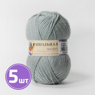 Пряжа Пехорка Школьная (398), дымок, 5 шт. по 50 г Пряжа Пехорка Школьная (398), дымок, 5 шт. по 50 г