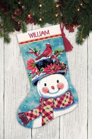 Набор для вышивания «Новогодний носок от Снеговика»