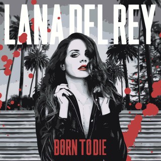 Картина по номерам «Lana Del Rey Лана Дель Рей: обложка арт чб»
