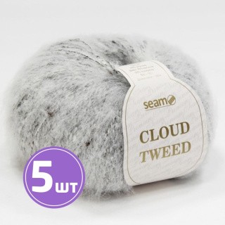 Пряжа SEAM Cloud Tweed (10434), светло-серый меланж, 5 шт. по 50 г