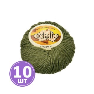 Пряжа Adelia SANDRA (05), темно-оливковый, 10 шт. по 50 г Пряжа Adelia SANDRA (05), темно-оливковый, 10 шт. по 50 г