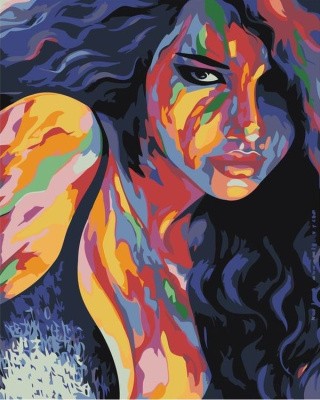 Картина по номерам «Пестрая девушка» Картина по номерам «Пестрая девушка»