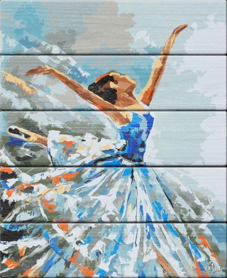 Картина по номерам по дереву Dali «Балерина»