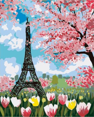 Картина по номерам «Цветущий Париж»