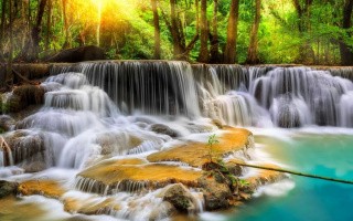 Алмазная вышивка «Лесной водопад»