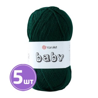 Пряжа YarnArt Baby (Ярнарт Беби) (590), темно-зеленый, 5 шт. по 50 г