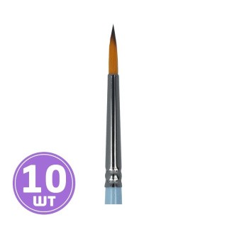 Кисть синтетика №05, круглая, 10 шт., короткая ручка, Vista-Artista