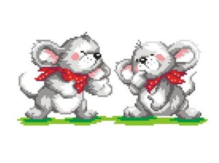 Набор для вышивания «Два мышонка»
