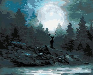 Картина по номерам «Таинственная луна»