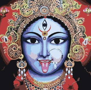 Картина по номерам «Религия индуизм, Индия: богиня Кали»