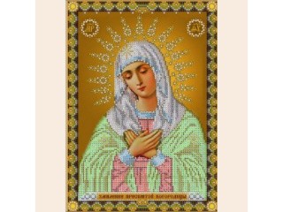 Схема для вышивки бисером «Богородица умиление»