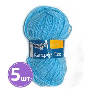 Пряжа Семеновская Karapuz Eco (3), голубой 5 шт. по 50 г Пряжа Семеновская Karapuz Eco (3), голубой 5 шт. по 50 г