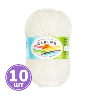 Пряжа Alpina NANA (13), молочный, 10 шт. по 50 г Пряжа Alpina NANA (13), молочный, 10 шт. по 50 г