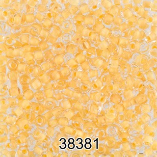 Бисер Чехия круглый 5 10/0, 2,3 мм, 500 г, цвет: 38381 желтый