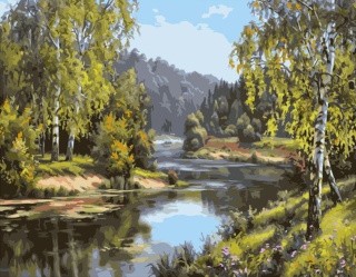 Картина по номерам «У реки» Картина по номерам «У реки»